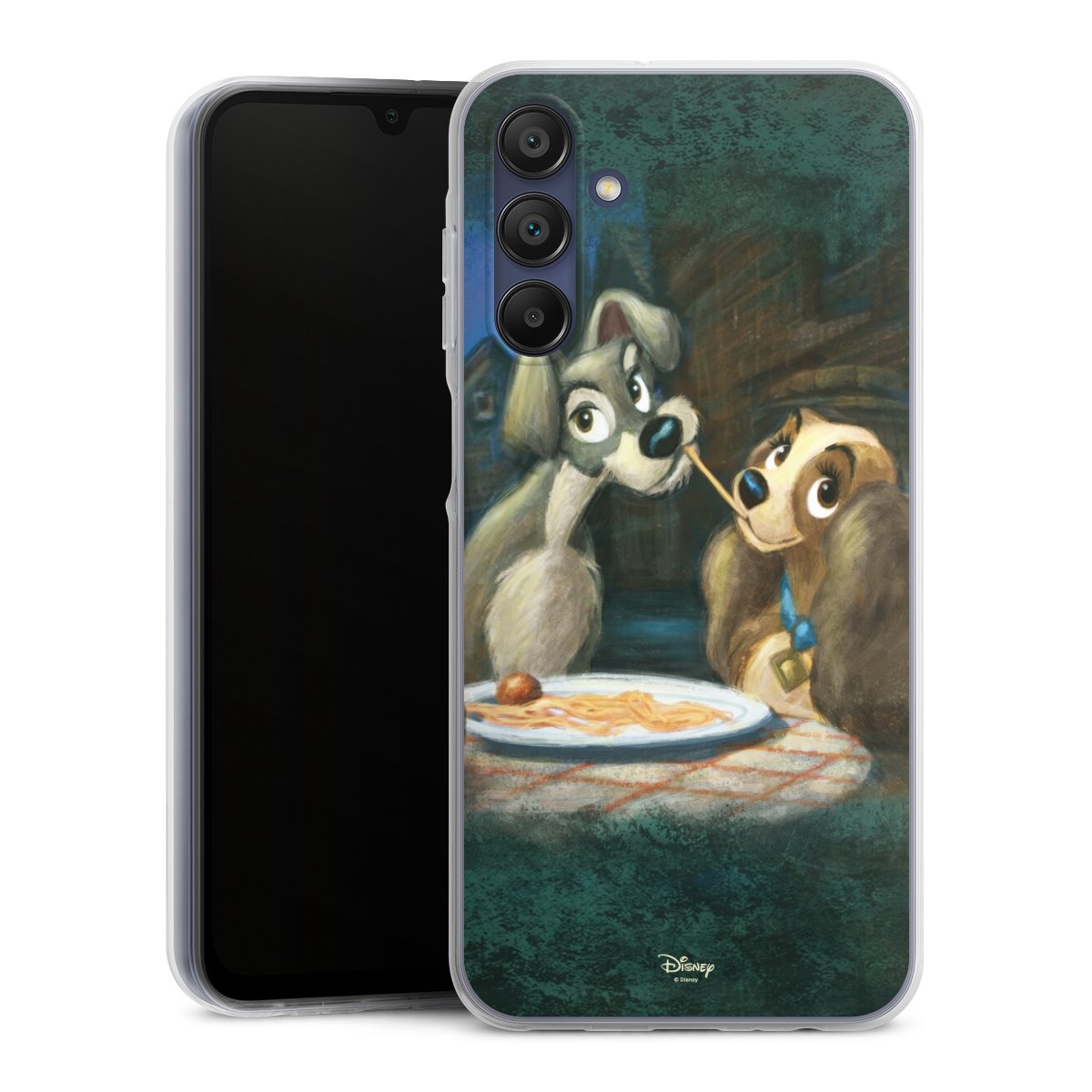 Galaxy A15 5G Handy Silikon Hülle Case transparent Handyhülle Lady And The Tramp Official Licensed Product Disney Silikon Case