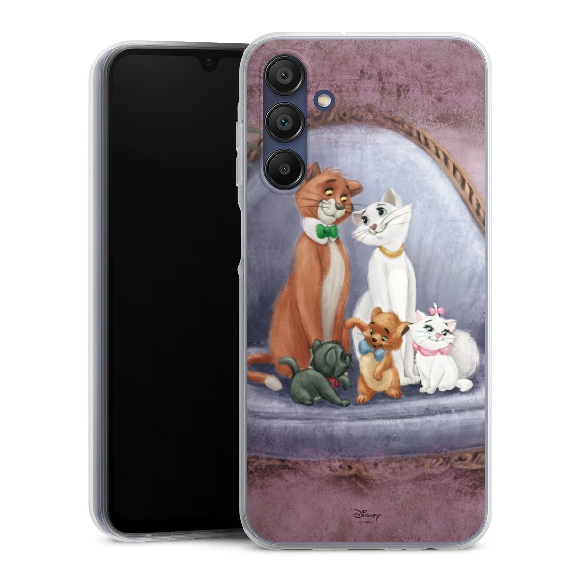 Galaxy A15 5G Handy Silikon Hülle Case transparent Handyhülle Official Licensed Product Disney Aristocats Silikon Case