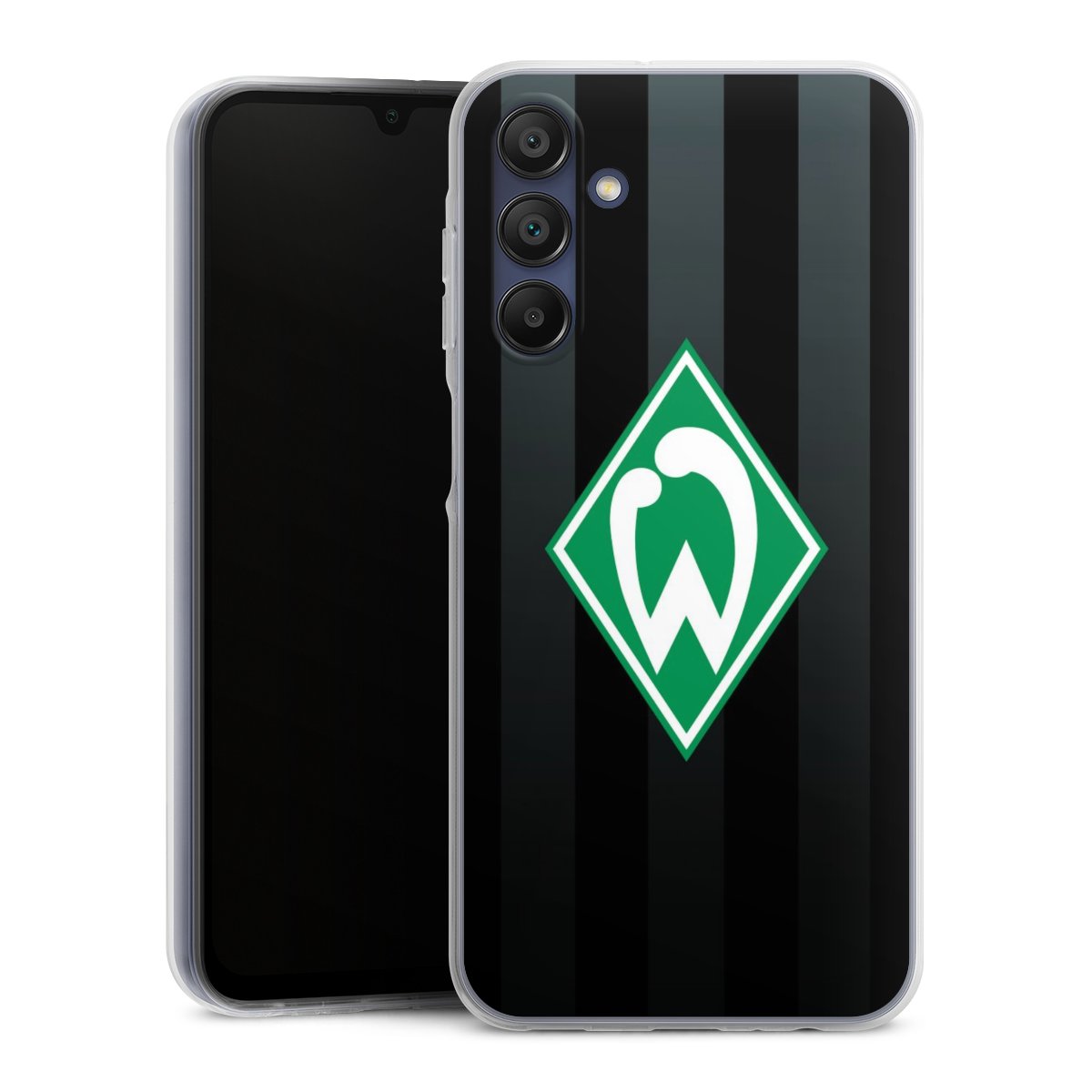 Galaxy A15 5G Handy Silikon Hülle Case transparent Handyhülle Stripes Sv Werder Bremen Official Licensed Product Silikon Case