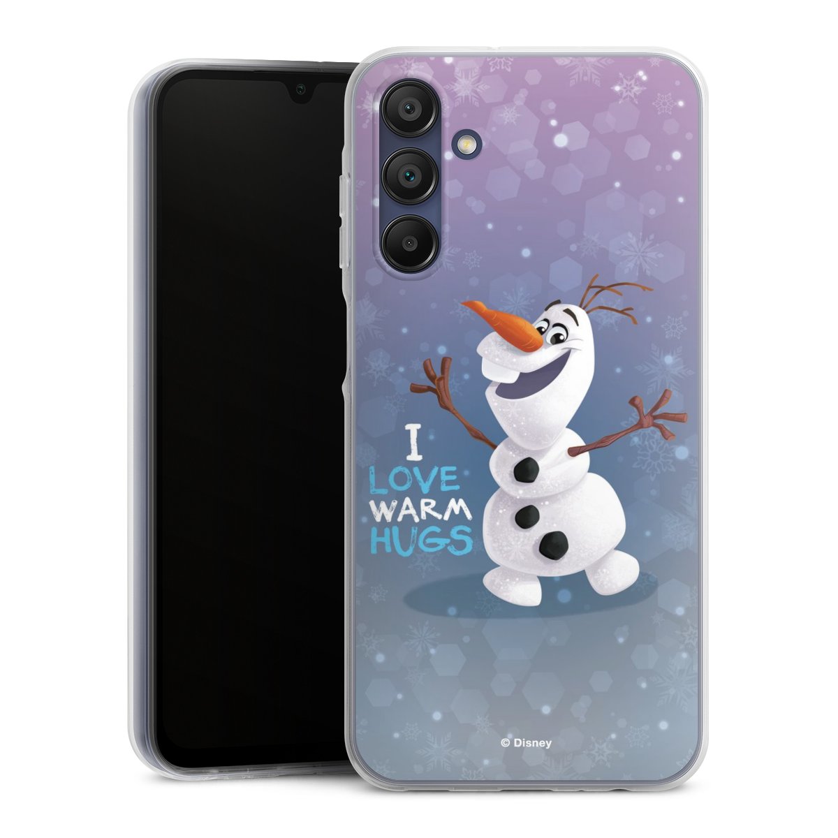 Galaxy A15 5G Handy Silikon Hülle Case transparent Handyhülle Frozen Frozen Olaf Official Licensed Product Silikon Case