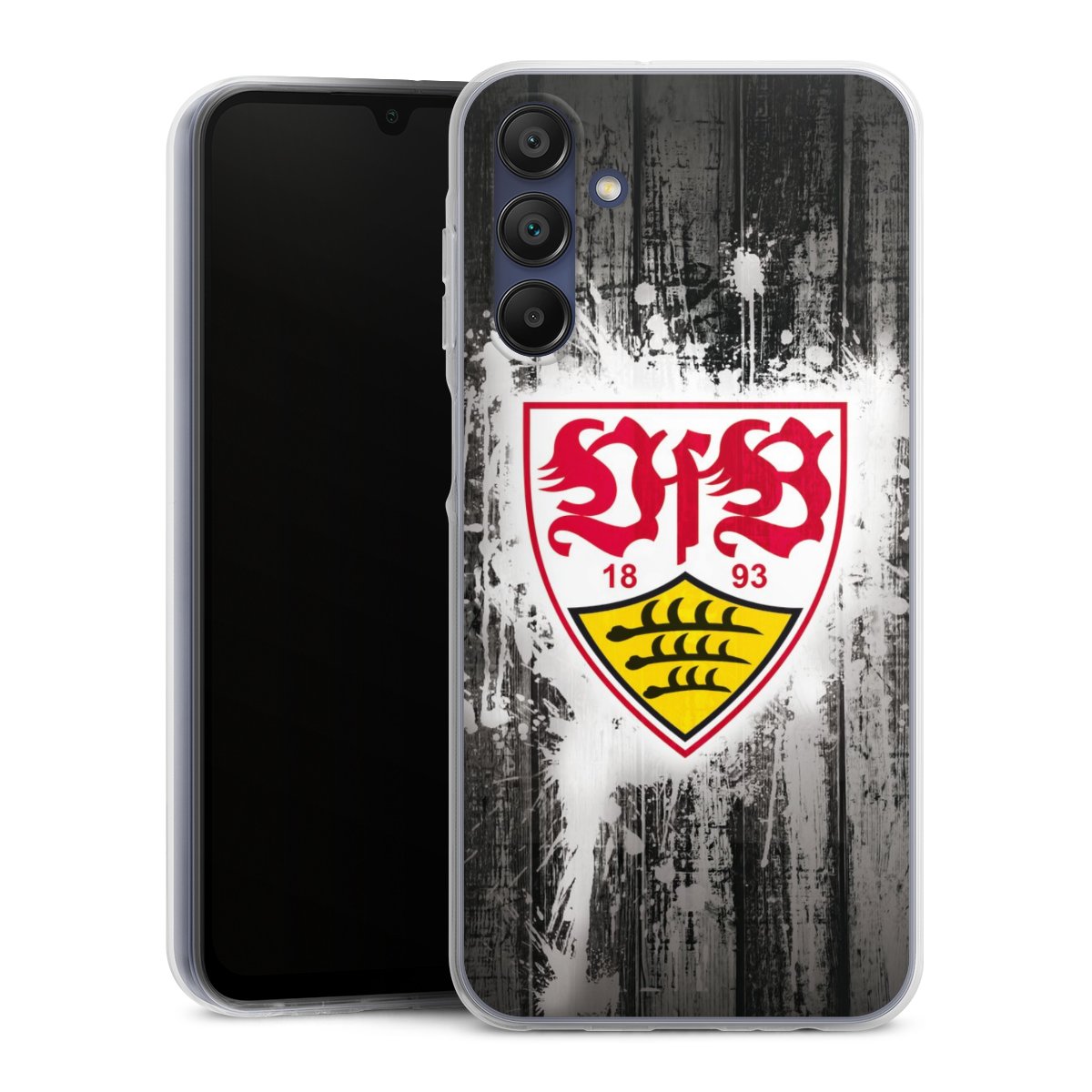 Galaxy A15 5G Handy Silikon Hülle Case transparent Handyhülle Vfb Stuttgart Official Licensed Product Silikon Case