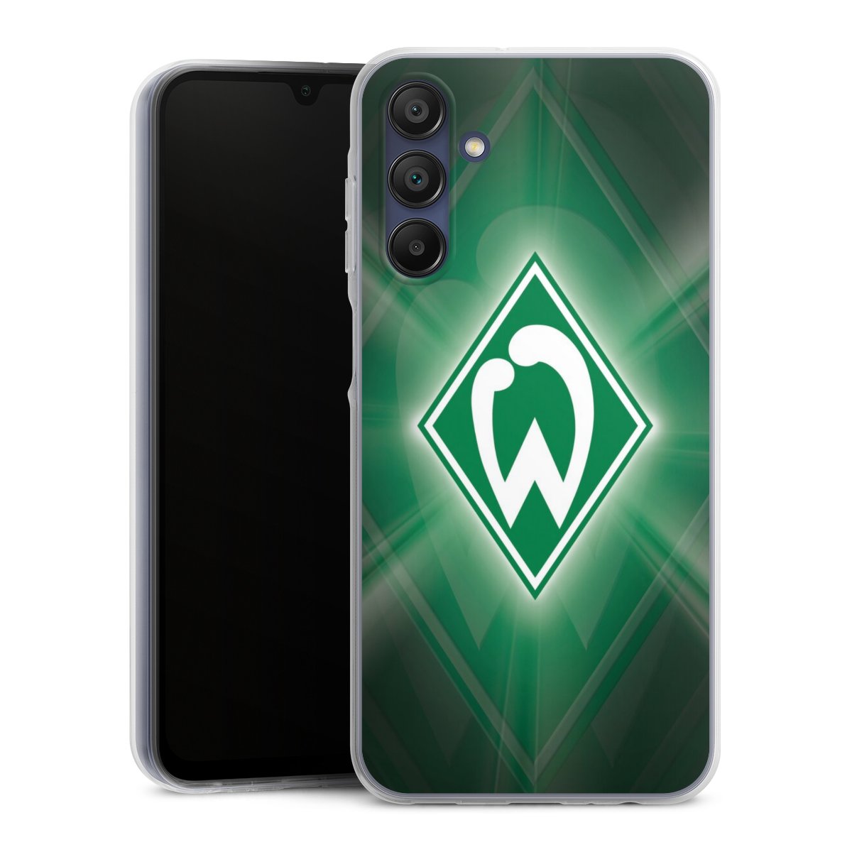 Galaxy A15 5G Handy Silikon Hülle Case transparent Handyhülle Sv Werder Bremen Official Licensed Product Coat Of Arms Silikon Case