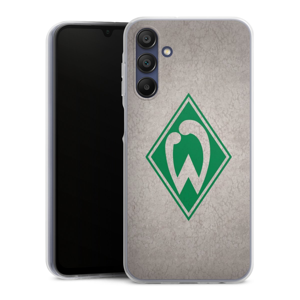 Galaxy A15 5G Handy Silikon Hülle Case transparent Handyhülle Sv Werder Bremen Concrete Official Licensed Product Silikon Case