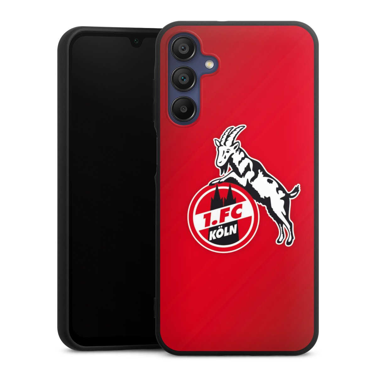 Galaxy A15 5G Handy Premium Silikon Hülle Handyhülle schwarz Case Official Licensed Product Effzeh 1. Fc Köln Silikon Premium Case