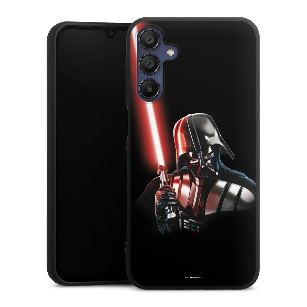 Galaxy A15 5G Handy Premium Silikon Hülle Handyhülle schwarz Case Star Wars Merchandise Darth Vader Silikon Premium Case