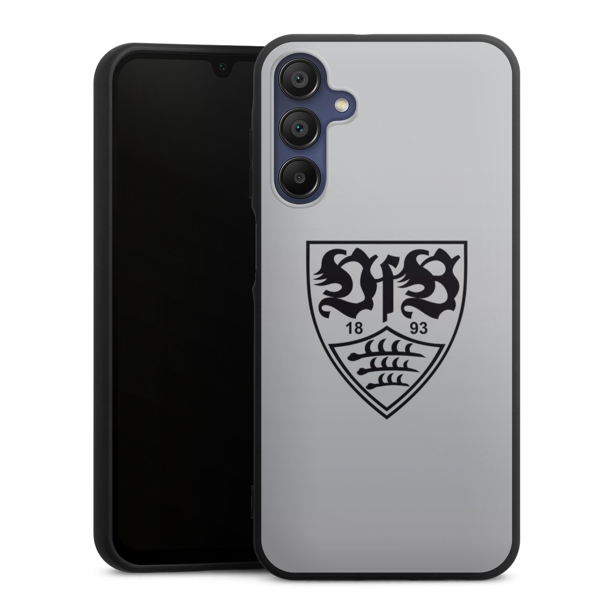 Galaxy A15 5G Handy Premium Silikon Hülle Handyhülle schwarz Case Logo Vfb Stuttgart Official Licensed Product Silikon Premium Case