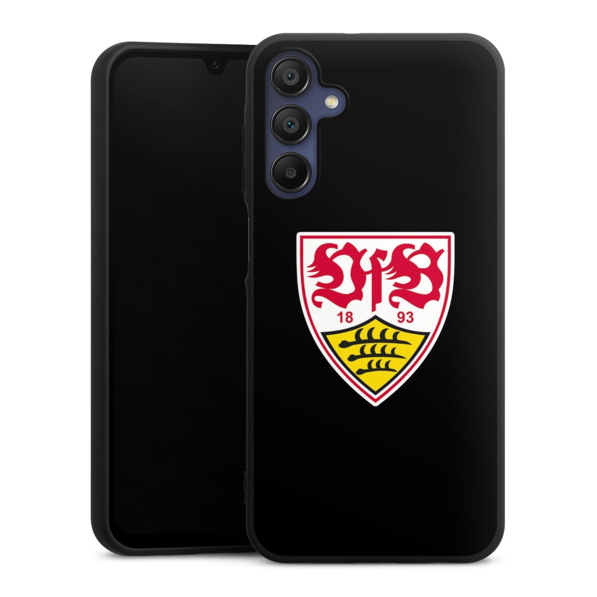 Galaxy A15 5G Handy Premium Silikon Hülle Handyhülle schwarz Case Vfb Stuttgart Official Licensed Product Coat Of Arms Silikon Premium Case