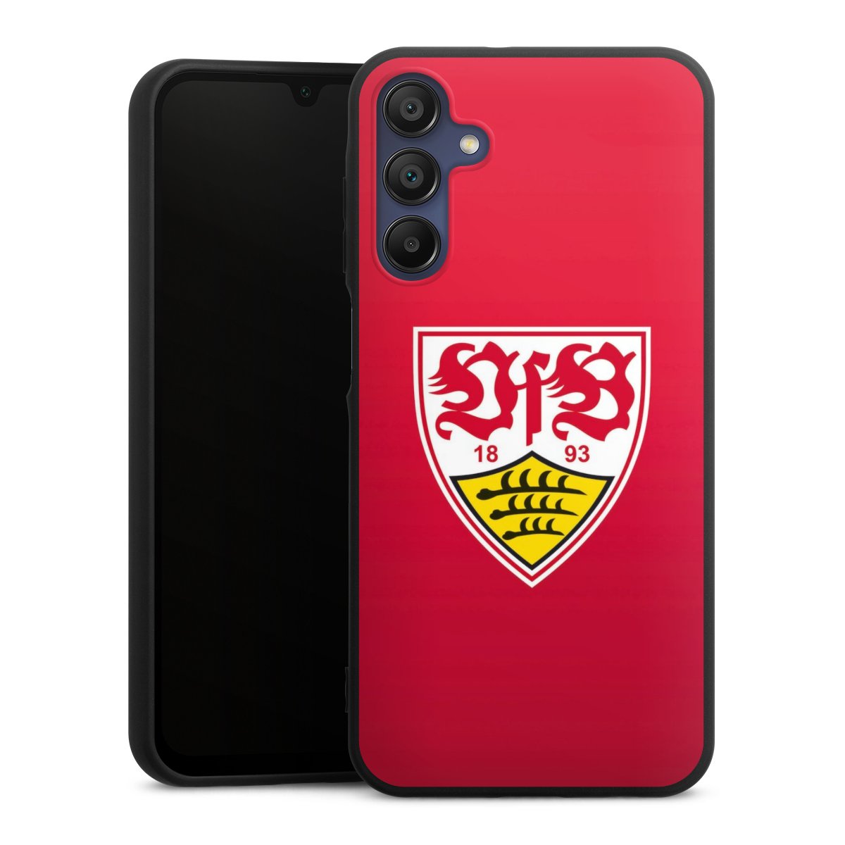 Galaxy A15 5G Handy Premium Silikon Hülle Handyhülle schwarz Case Official Licensed Product Vfb Stuttgart Silikon Premium Case