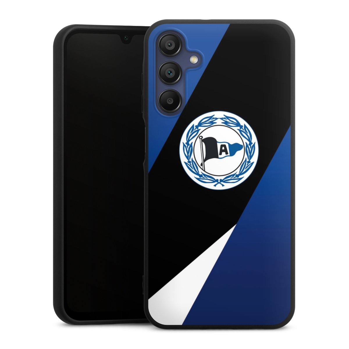 Galaxy A15 5G Handy Premium Silikon Hülle Handyhülle schwarz Case Official Licensed Product Arminia Bielefeld Dsc Silikon Premium Case