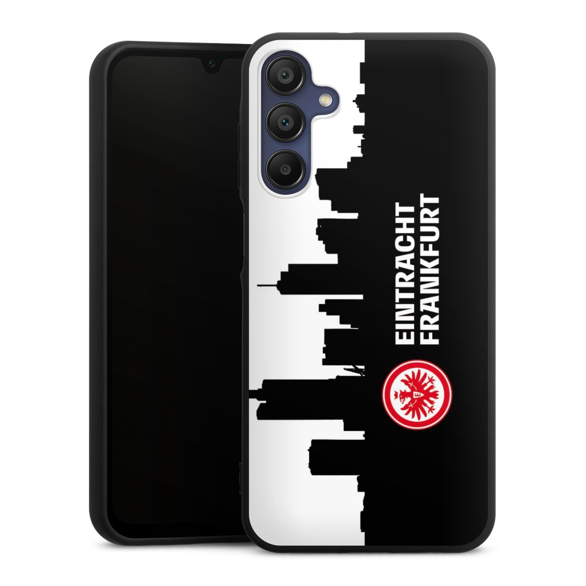 Galaxy A15 5G Handy Premium Silikon Hülle Handyhülle schwarz Case Sge Eintracht Frankfurt Official Licensed Product Silikon Premium Case