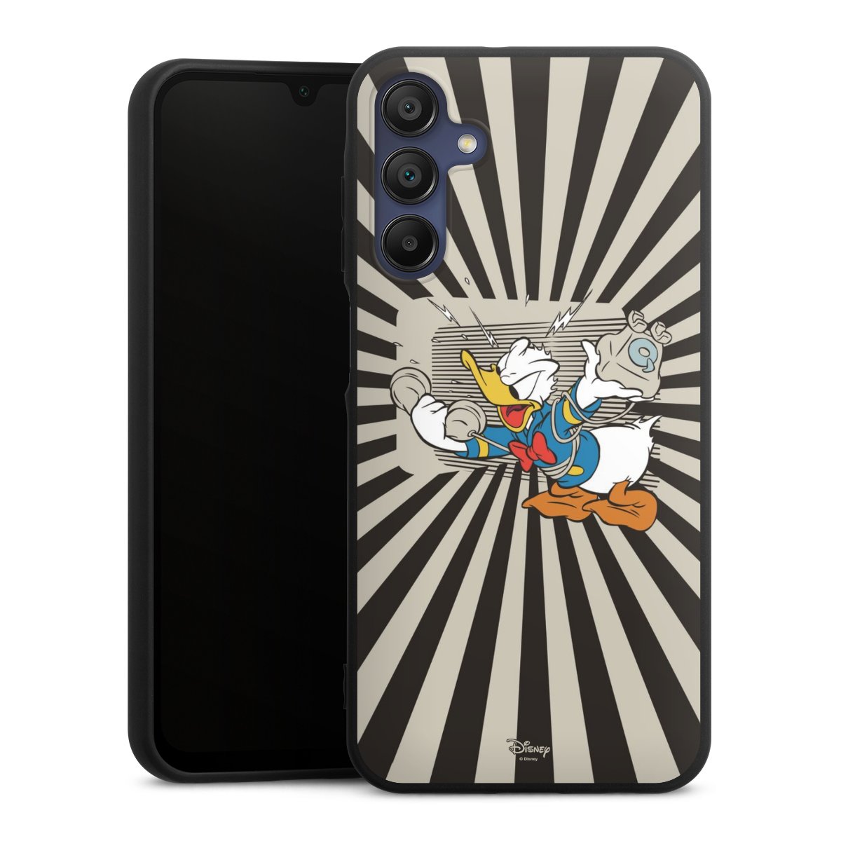 Galaxy A15 5G Handy Premium Silikon Hülle Handyhülle schwarz Case Donald Duck Disney Official Licensed Product Silikon Premium Case