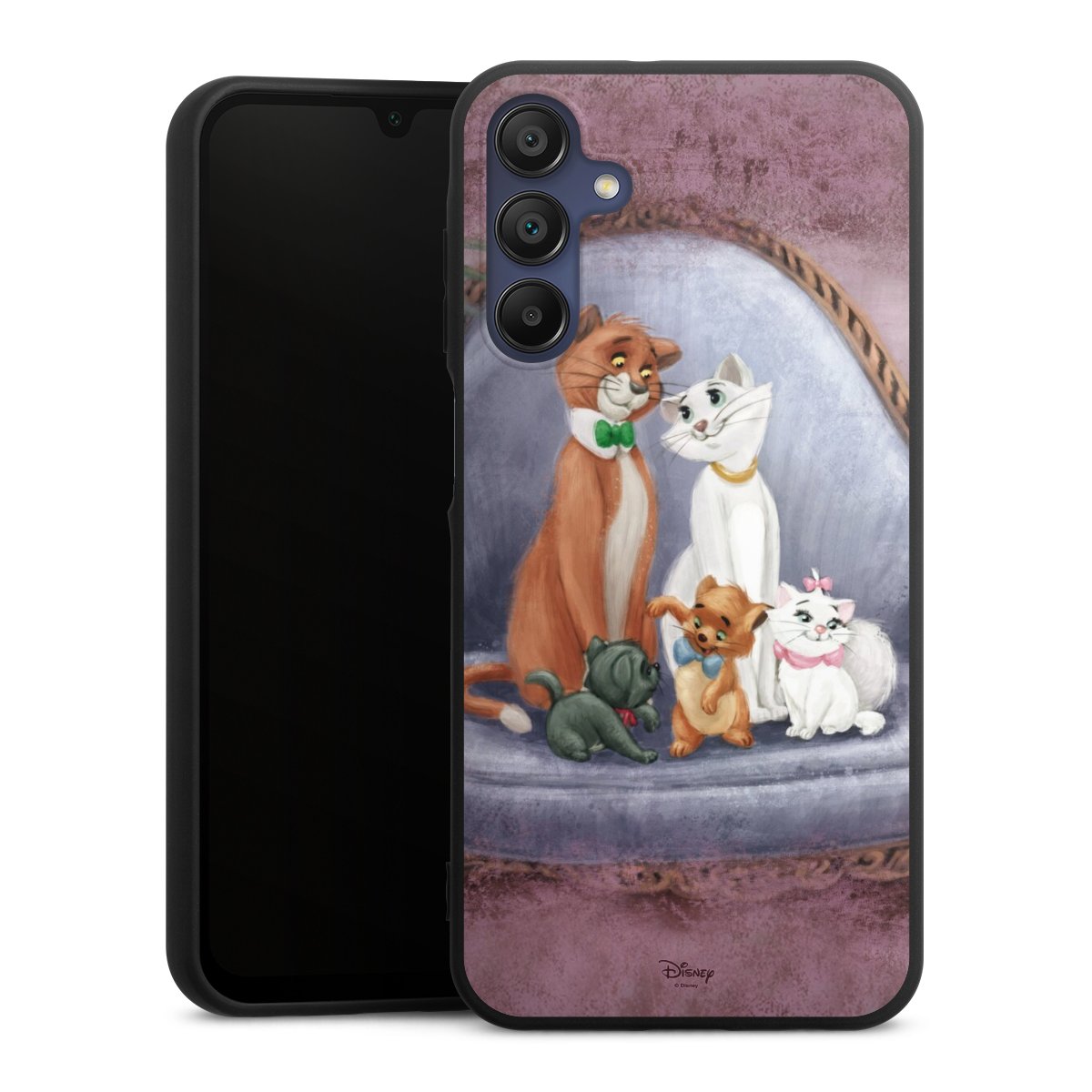 Galaxy A15 5G Handy Premium Silikon Hülle Handyhülle schwarz Case Official Licensed Product Disney Aristocats Silikon Premium Case