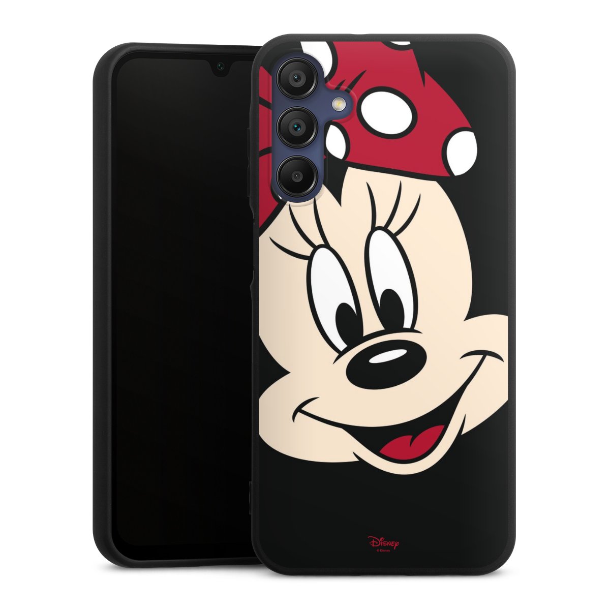 Galaxy A15 5G Handy Premium Silikon Hülle Handyhülle schwarz Case Minnie Mouse Official Licensed Product Disney Silikon Premium Case