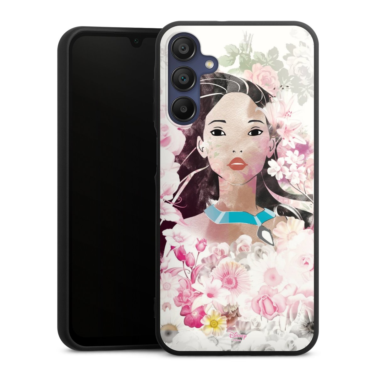 Galaxy A15 5G Handy Premium Silikon Hülle Handyhülle schwarz Case Pocahontas Official Licensed Product Disney Silikon Premium Case