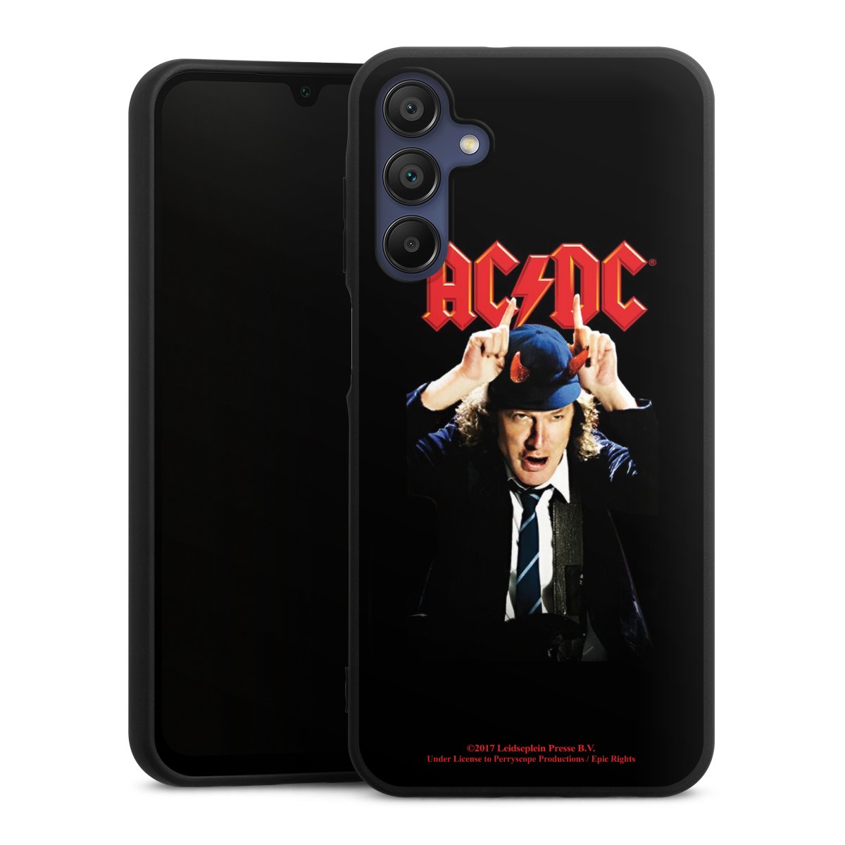 Galaxy A15 5G Handy Premium Silikon Hülle Handyhülle schwarz Case Merchandise Acdc Riverplate Silikon Premium Case