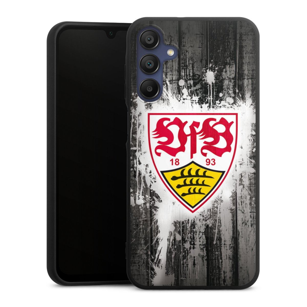 Galaxy A15 5G Handy Premium Silikon Hülle Handyhülle schwarz Case Vfb Stuttgart Official Licensed Product Silikon Premium Case