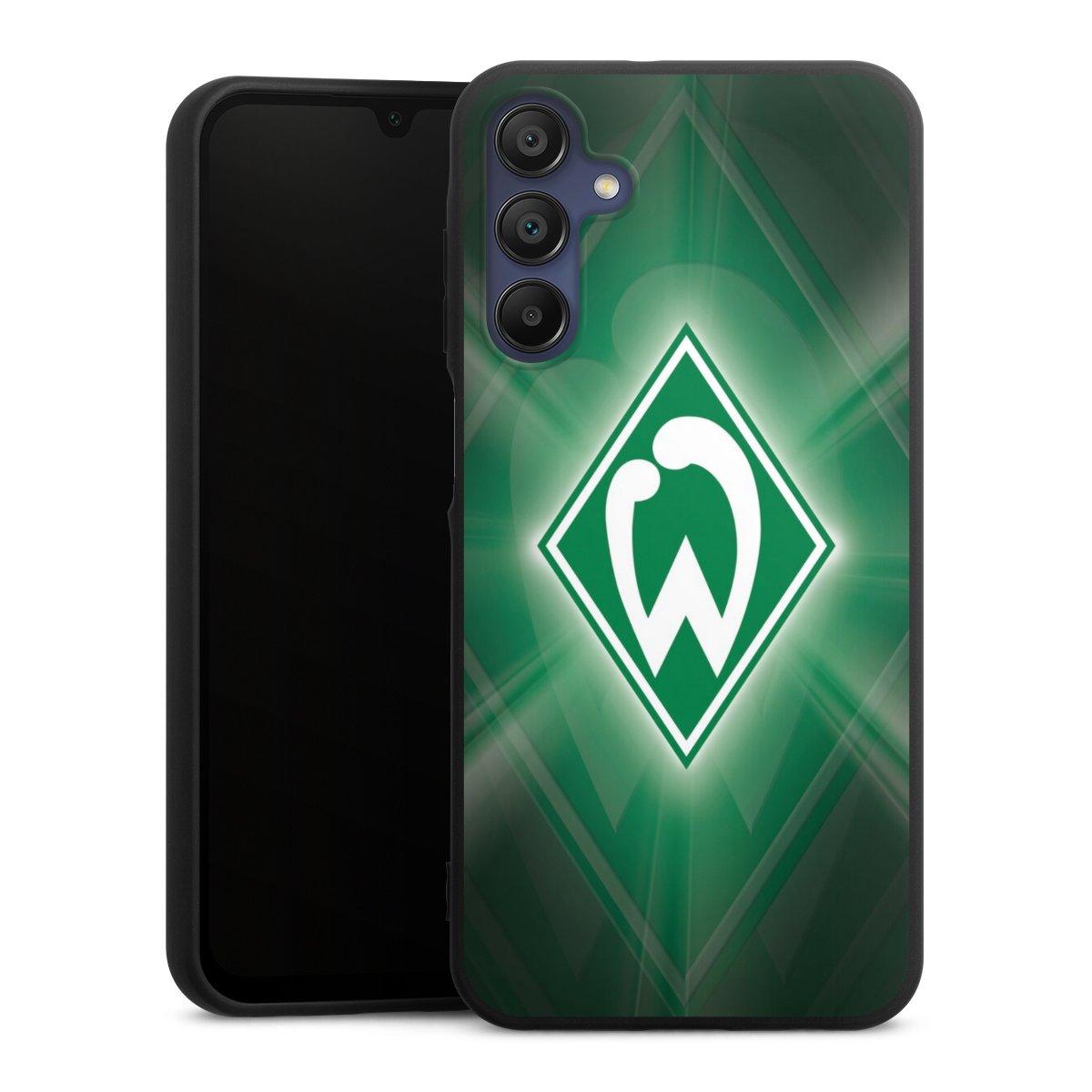 Galaxy A15 5G Handy Premium Silikon Hülle Handyhülle schwarz Case Sv Werder Bremen Official Licensed Product Coat Of Arms Silikon Premium Case