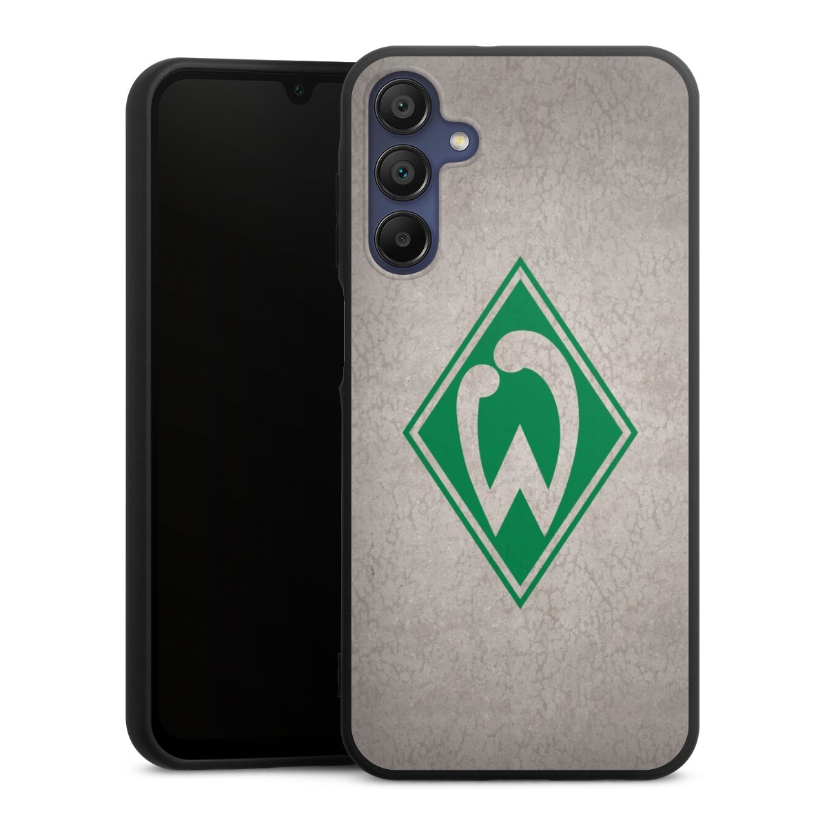 Galaxy A15 5G Handy Premium Silikon Hülle Handyhülle schwarz Case Sv Werder Bremen Concrete Official Licensed Product Silikon Premium Case