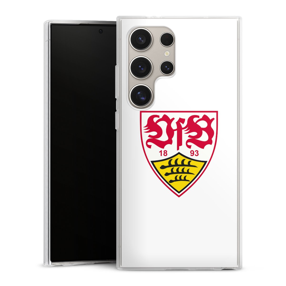 Galaxy S24 Ultra Handy Silikon Hülle Case transparent Handyhülle Logo Official Licensed Product Vfb Stuttgart Silikon Case