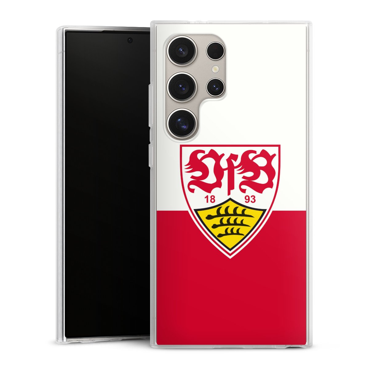 Galaxy S24 Ultra Handy Silikon Hülle Case transparent Handyhülle Official Licensed Product Logo Vfb Stuttgart Silikon Case