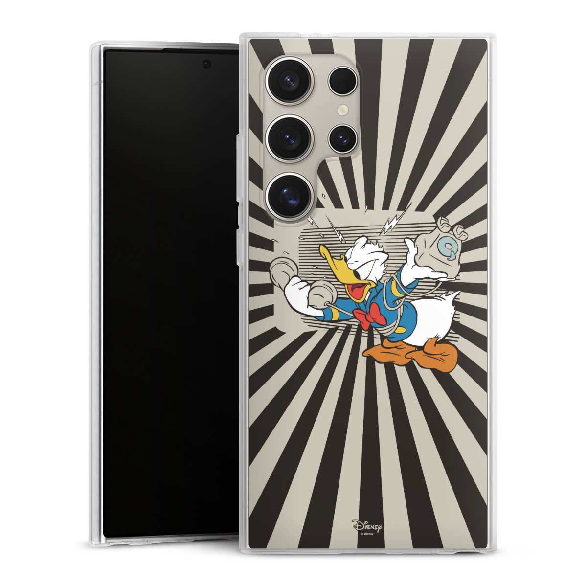 Galaxy S24 Ultra Handy Silikon Hülle Case transparent Handyhülle Donald Duck Disney Official Licensed Product Silikon Case