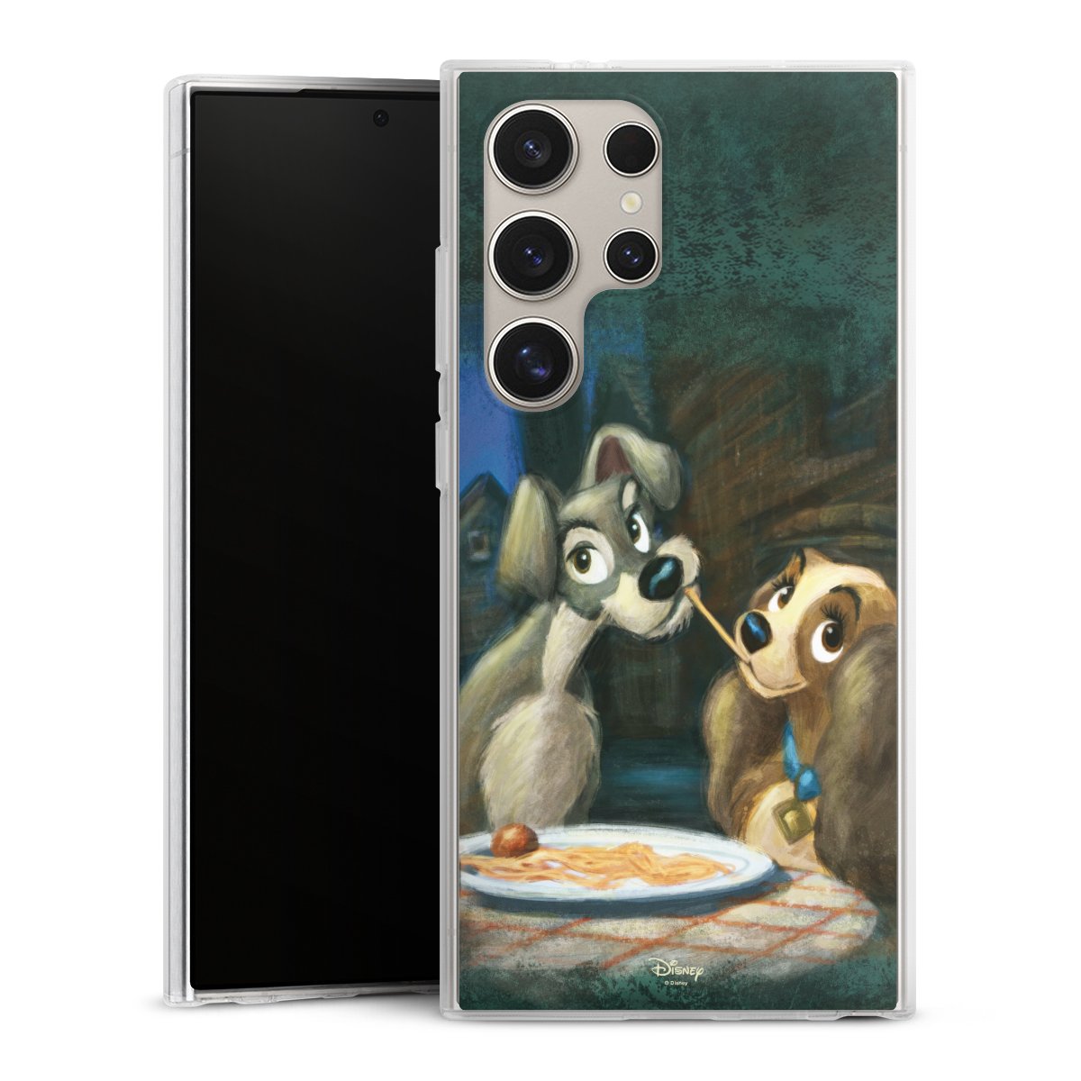 Galaxy S24 Ultra Handy Silikon Hülle Case transparent Handyhülle Lady And The Tramp Official Licensed Product Disney Silikon Case