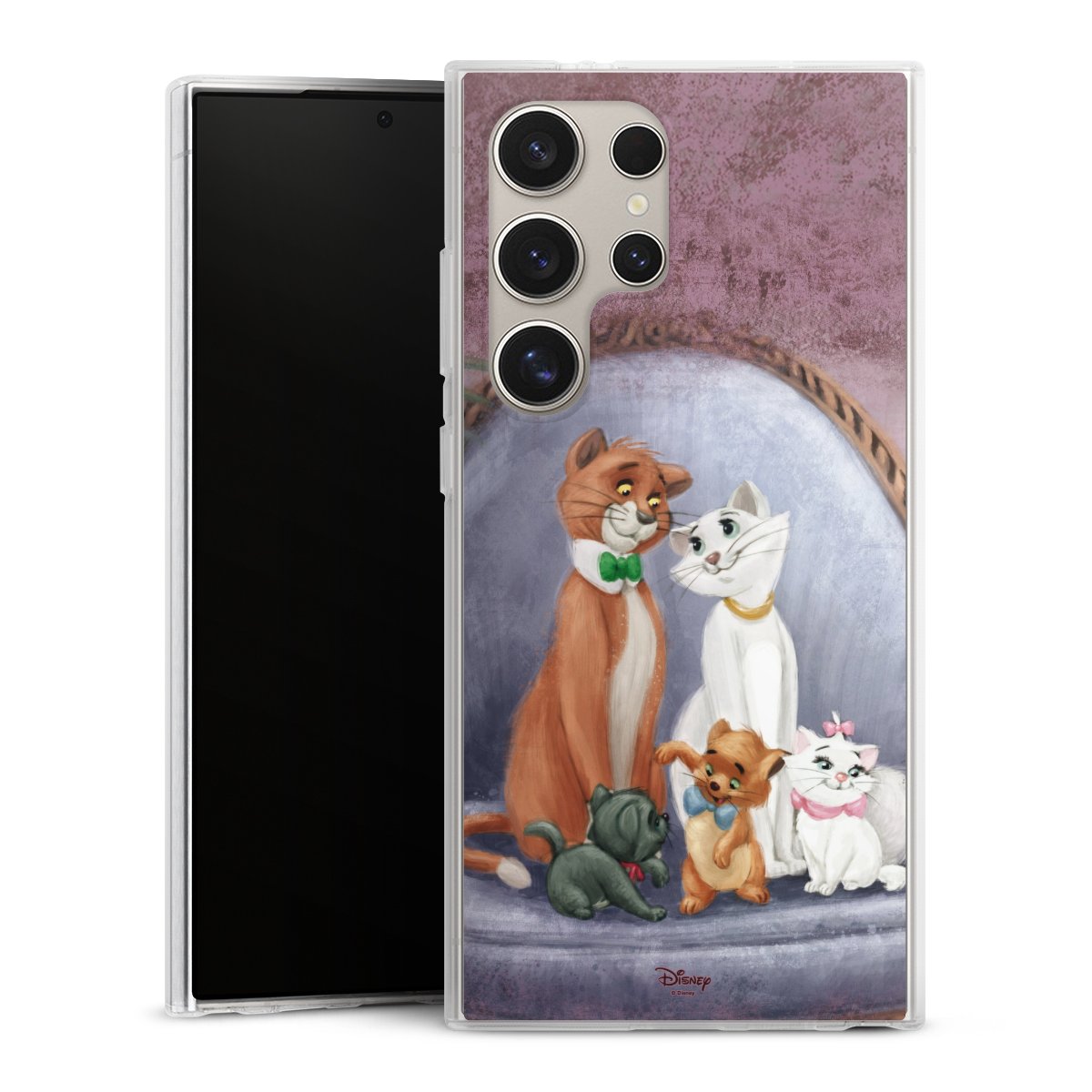 Galaxy S24 Ultra Handy Silikon Hülle Case transparent Handyhülle Official Licensed Product Disney Aristocats Silikon Case