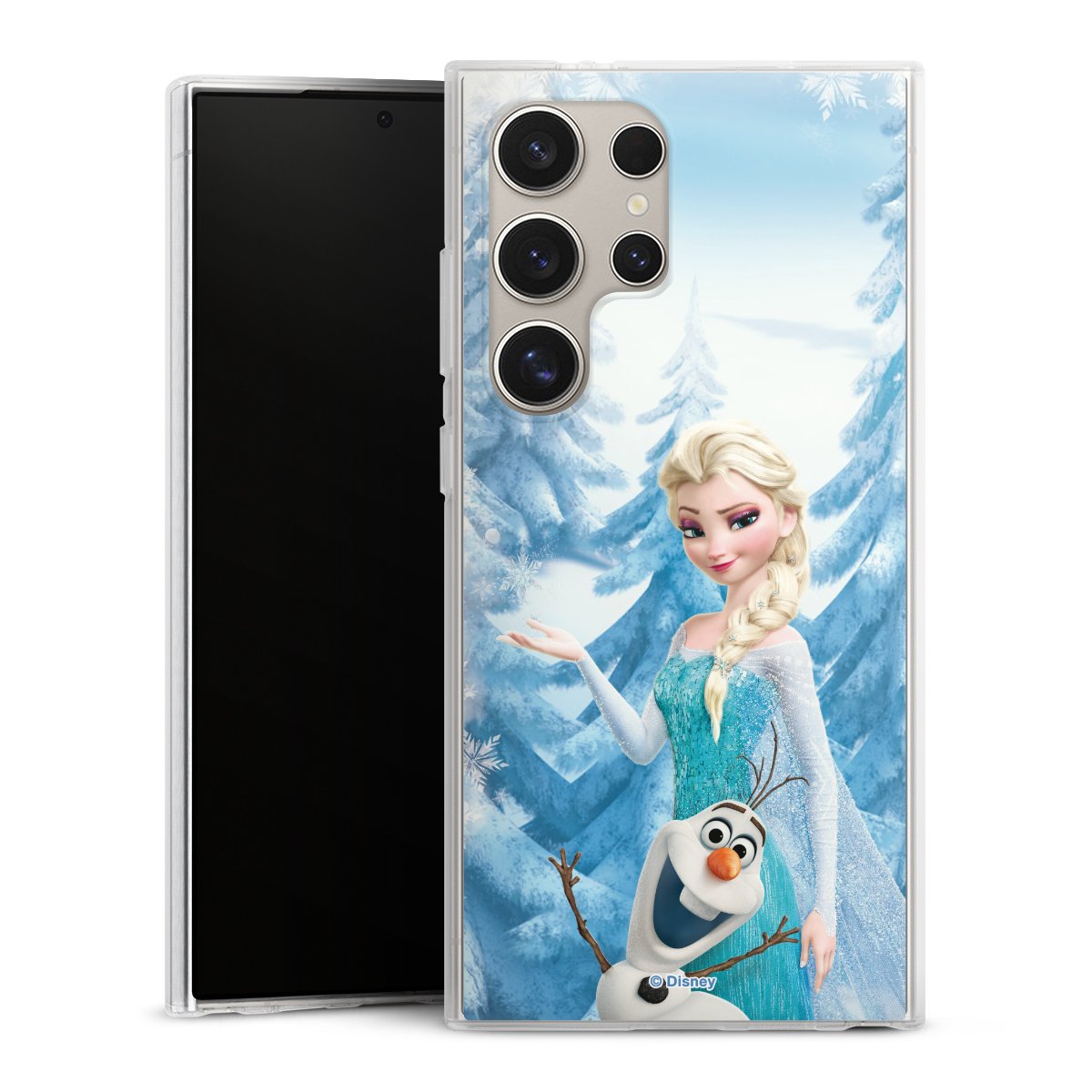 Galaxy S24 Ultra Handy Silikon Hülle Case transparent Handyhülle Official Licensed Product Frozen Elsa Disney Silikon Case