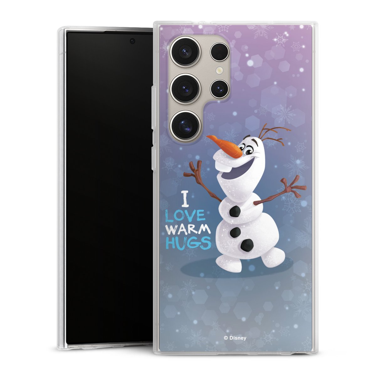 Galaxy S24 Ultra Handy Silikon Hülle Case transparent Handyhülle Frozen Frozen Olaf Official Licensed Product Silikon Case