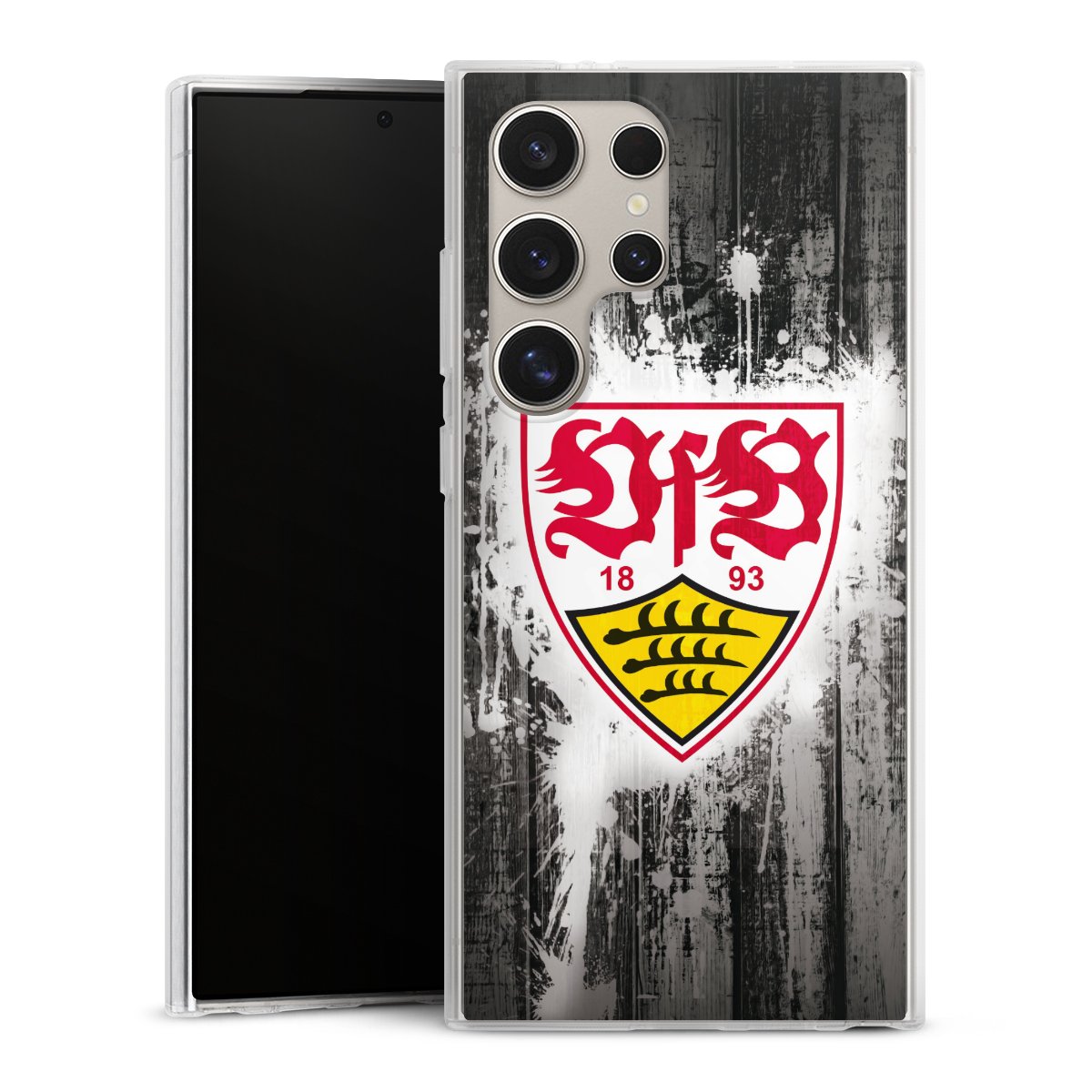 Galaxy S24 Ultra Handy Silikon Hülle Case transparent Handyhülle Vfb Stuttgart Official Licensed Product Silikon Case