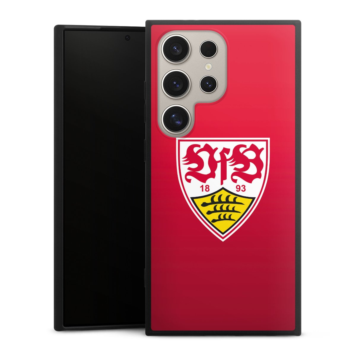 Galaxy S24 Ultra Handy Premium Silikon Hülle Handyhülle schwarz Case Official Licensed Product Vfb Stuttgart Silikon Premium Case