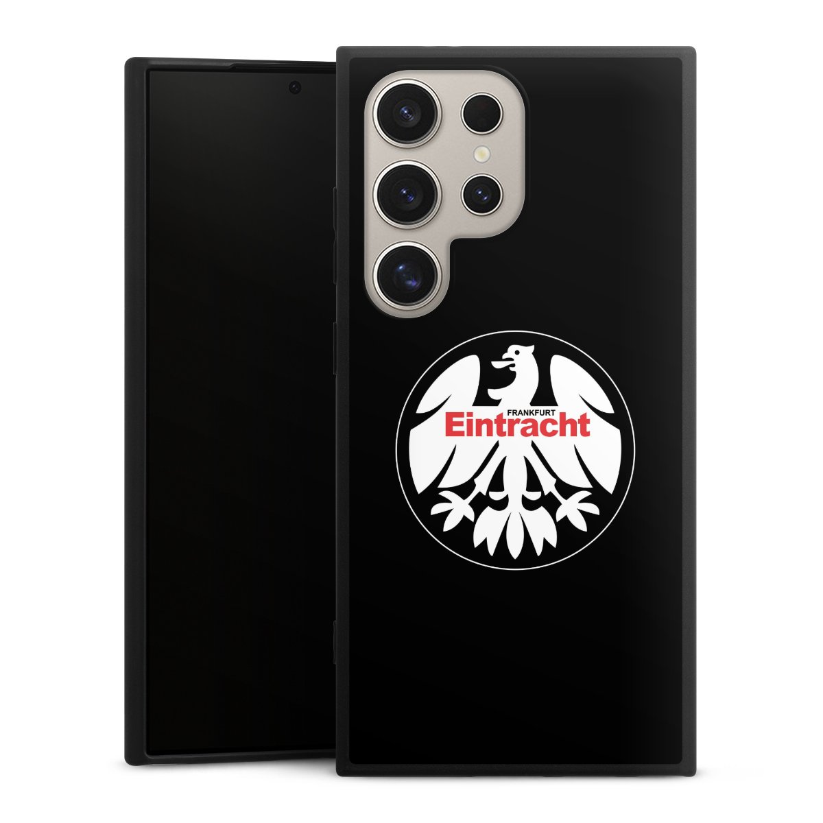 Galaxy S24 Ultra Handy Premium Silikon Hülle Handyhülle schwarz Case Official Licensed Product Eintracht Frankfurt Sge Silikon Premium Case