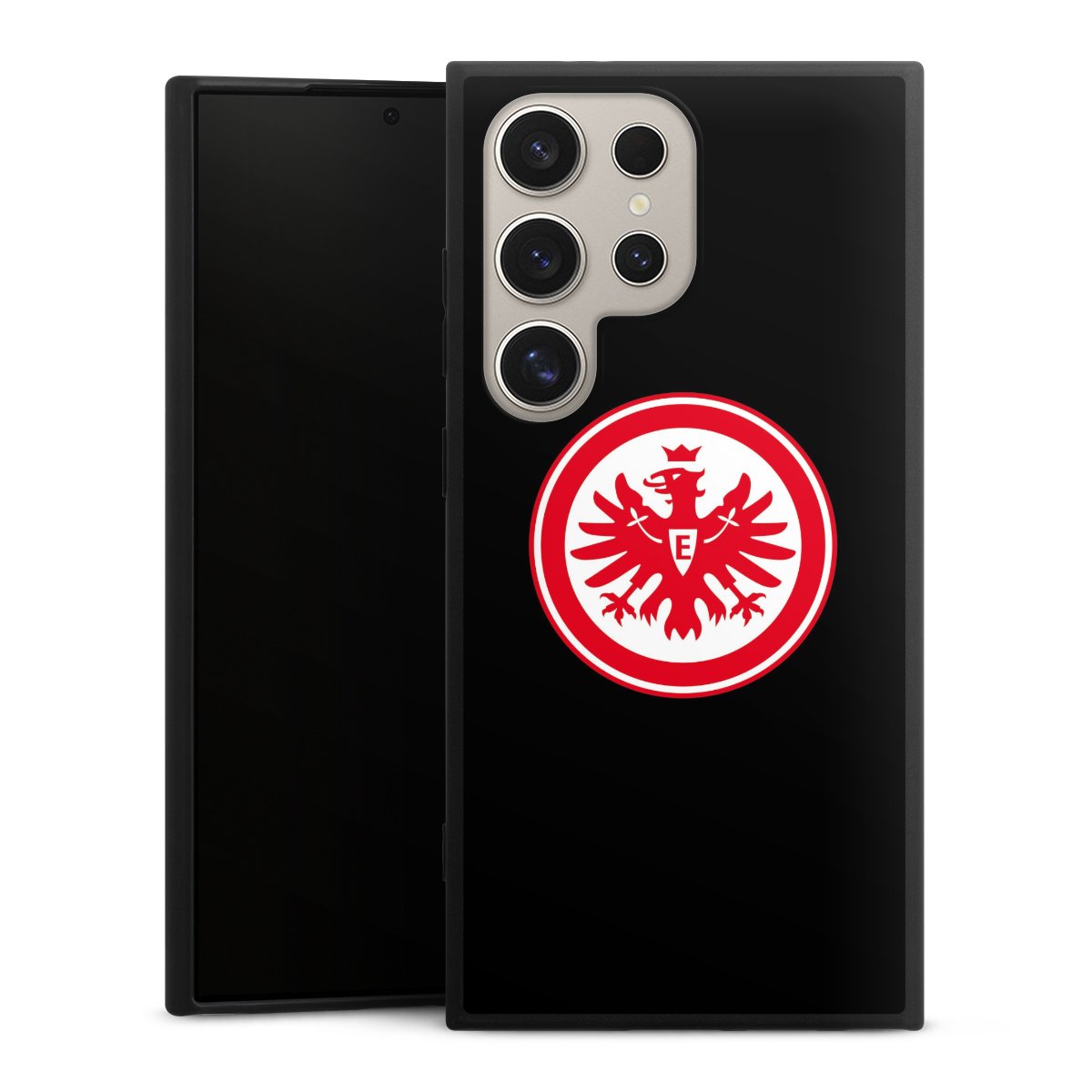 Galaxy S24 Ultra Handy Premium Silikon Hülle Handyhülle schwarz Case Eintracht Frankfurt Sge Eagle Silikon Premium Case