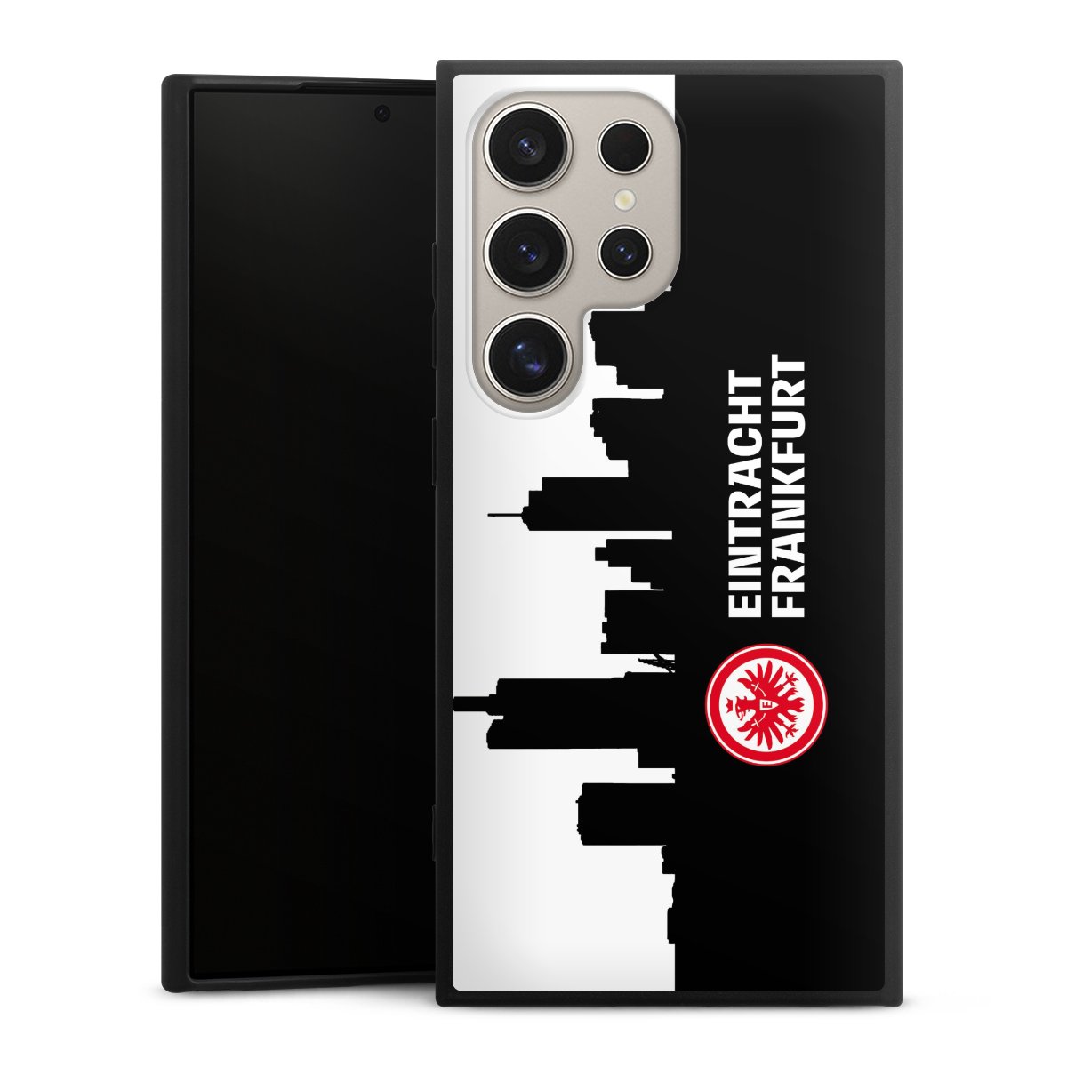 Galaxy S24 Ultra Handy Premium Silikon Hülle Handyhülle schwarz Case Sge Eintracht Frankfurt Official Licensed Product Silikon Premium Case