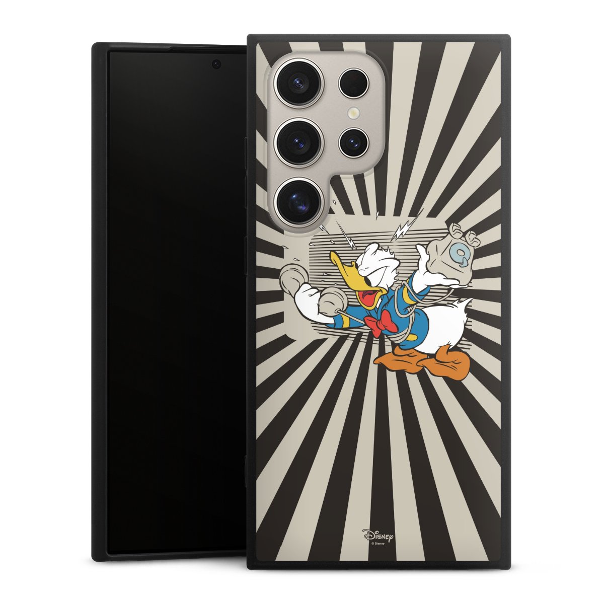 Galaxy S24 Ultra Handy Premium Silikon Hülle Handyhülle schwarz Case Donald Duck Disney Official Licensed Product Silikon Premium Case