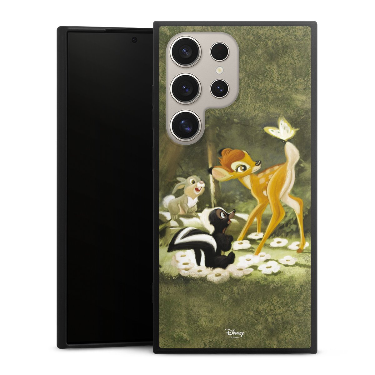 Galaxy S24 Ultra Handy Premium Silikon Hülle Handyhülle schwarz Case Disney Official Licensed Product Bambi Silikon Premium Case