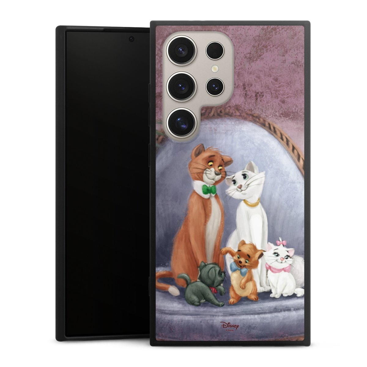 Galaxy S24 Ultra Handy Premium Silikon Hülle Handyhülle schwarz Case Official Licensed Product Disney Aristocats Silikon Premium Case