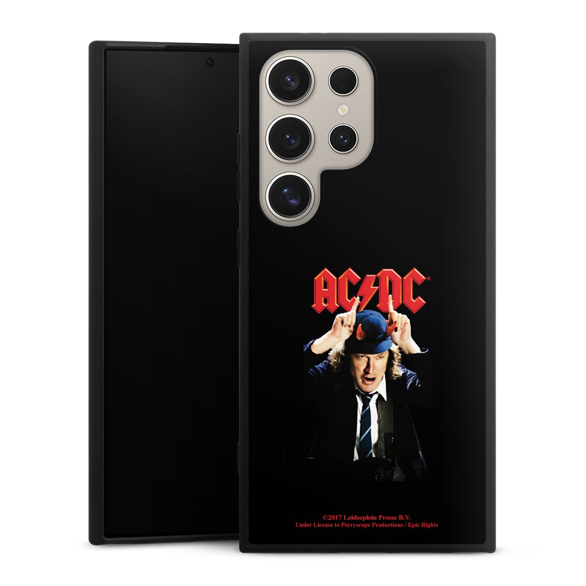 Galaxy S24 Ultra Handy Premium Silikon Hülle Handyhülle schwarz Case Merchandise Acdc Riverplate Silikon Premium Case