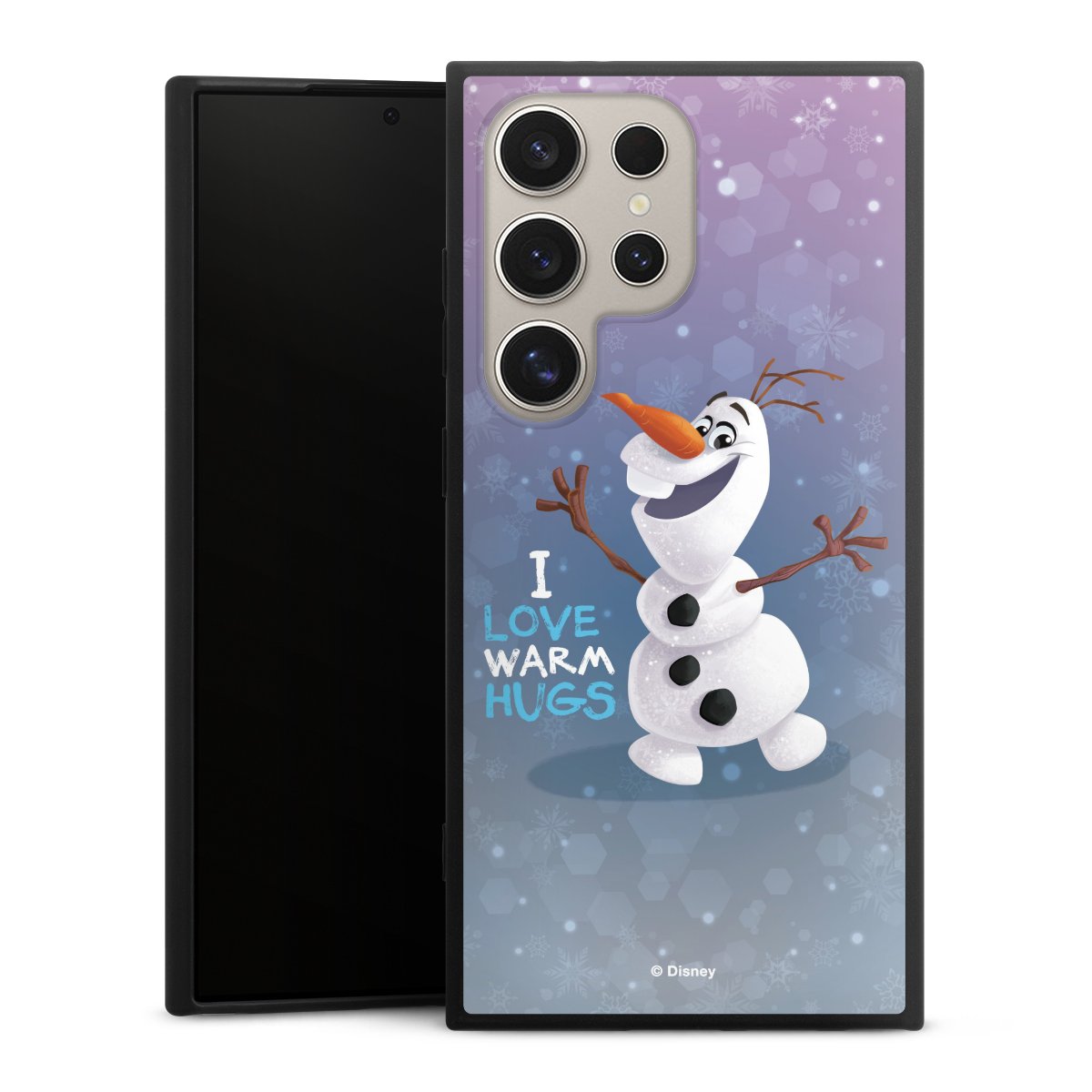 Galaxy S24 Ultra Handy Premium Silikon Hülle Handyhülle schwarz Case Frozen Frozen Olaf Official Licensed Product Silikon Premium Case