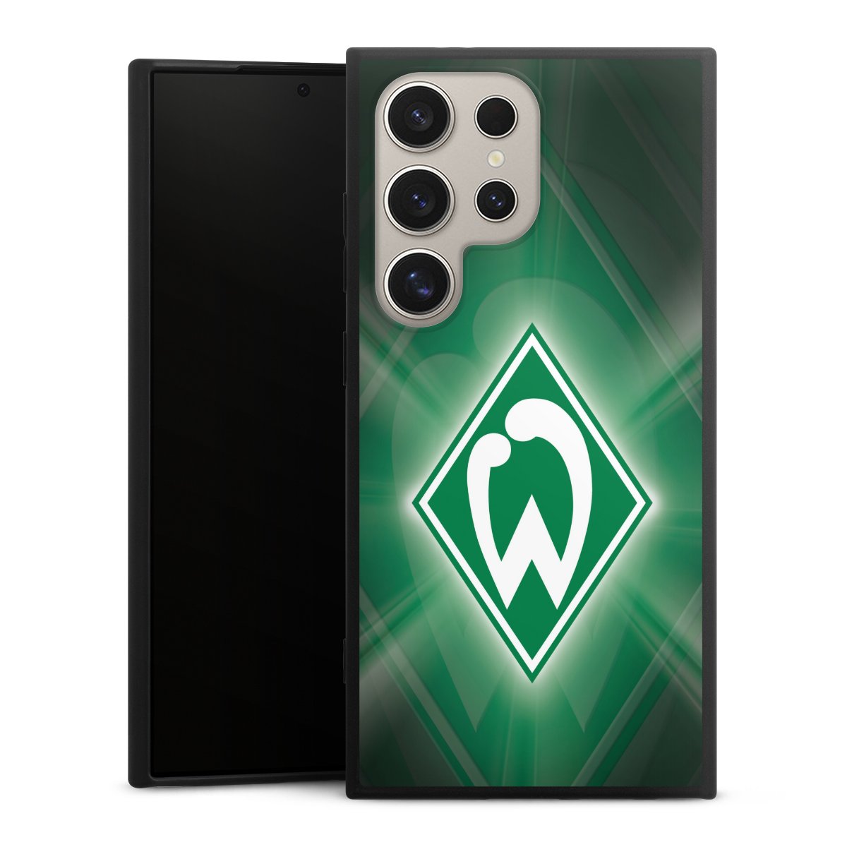 Galaxy S24 Ultra Handy Premium Silikon Hülle Handyhülle schwarz Case Sv Werder Bremen Official Licensed Product Coat Of Arms Silikon Premium Case