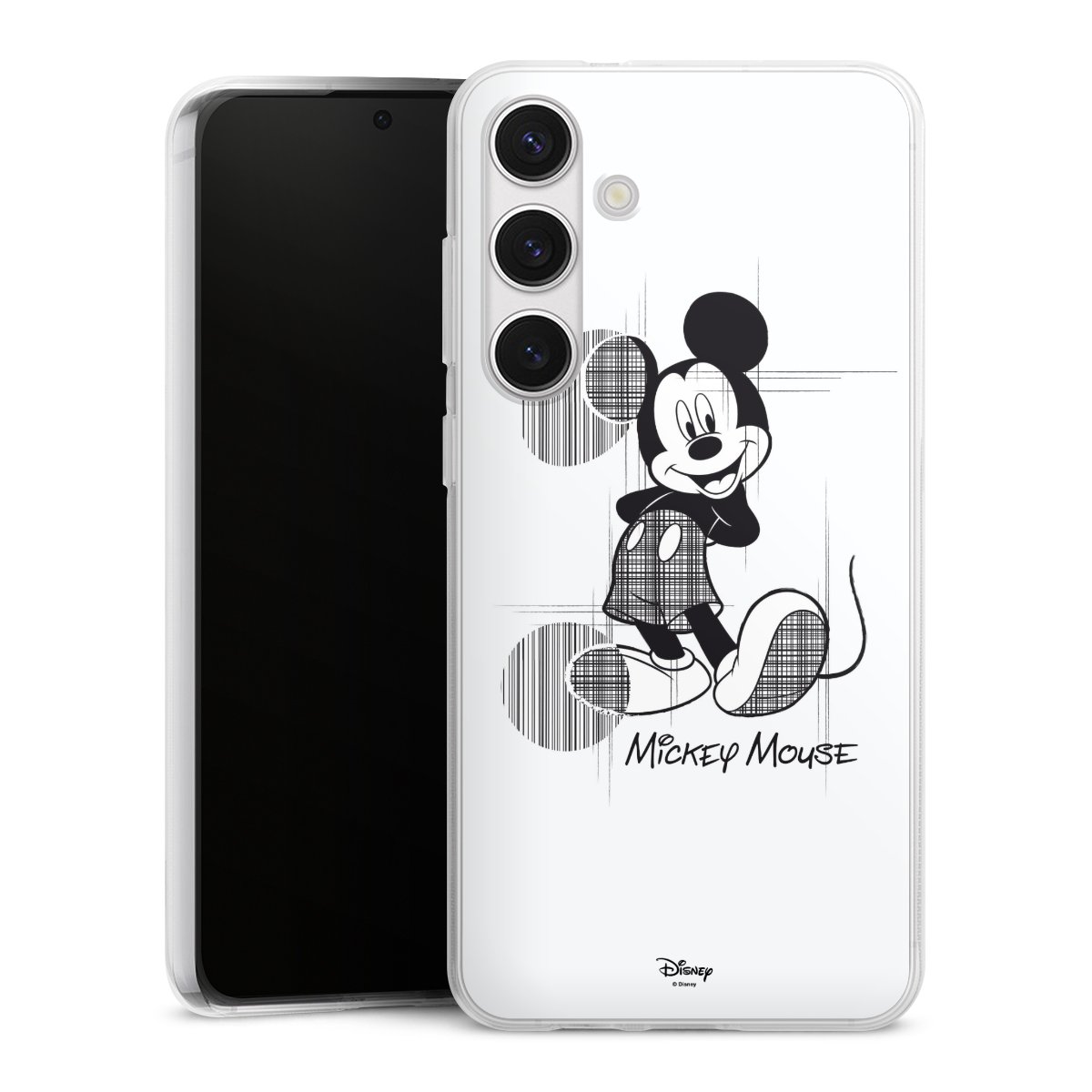 Galaxy S24+ Handy Silikon Hülle Case transparent Handyhülle Disney Official Licensed Product Mickey Mouse Silikon Case