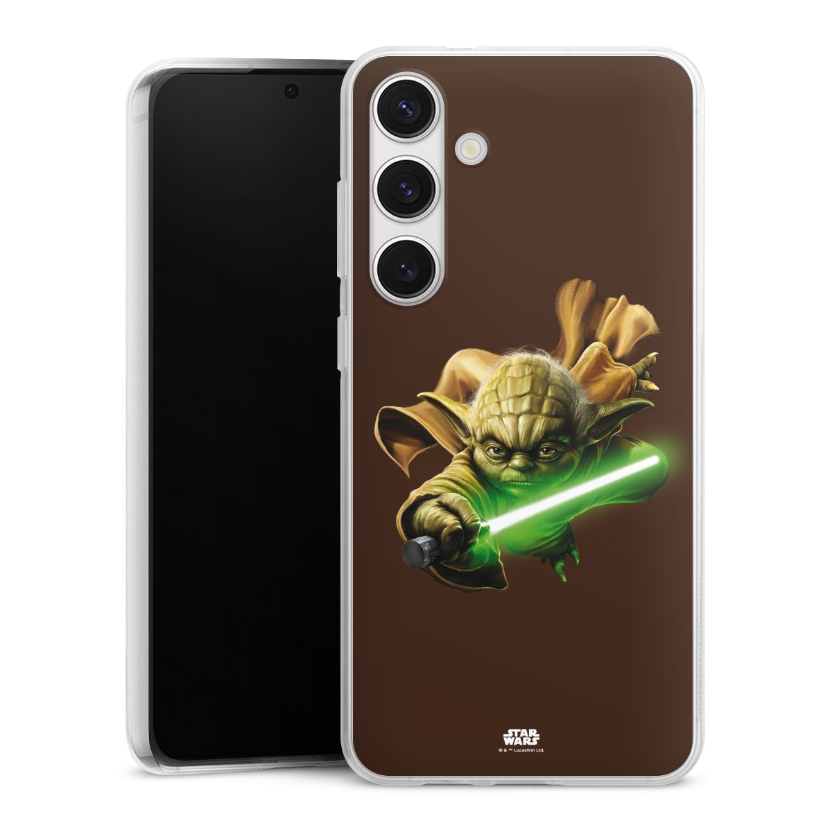 Galaxy S24+ Handy Silikon Hülle Case transparent Handyhülle Yoda Merchandise Star Wars Silikon Case