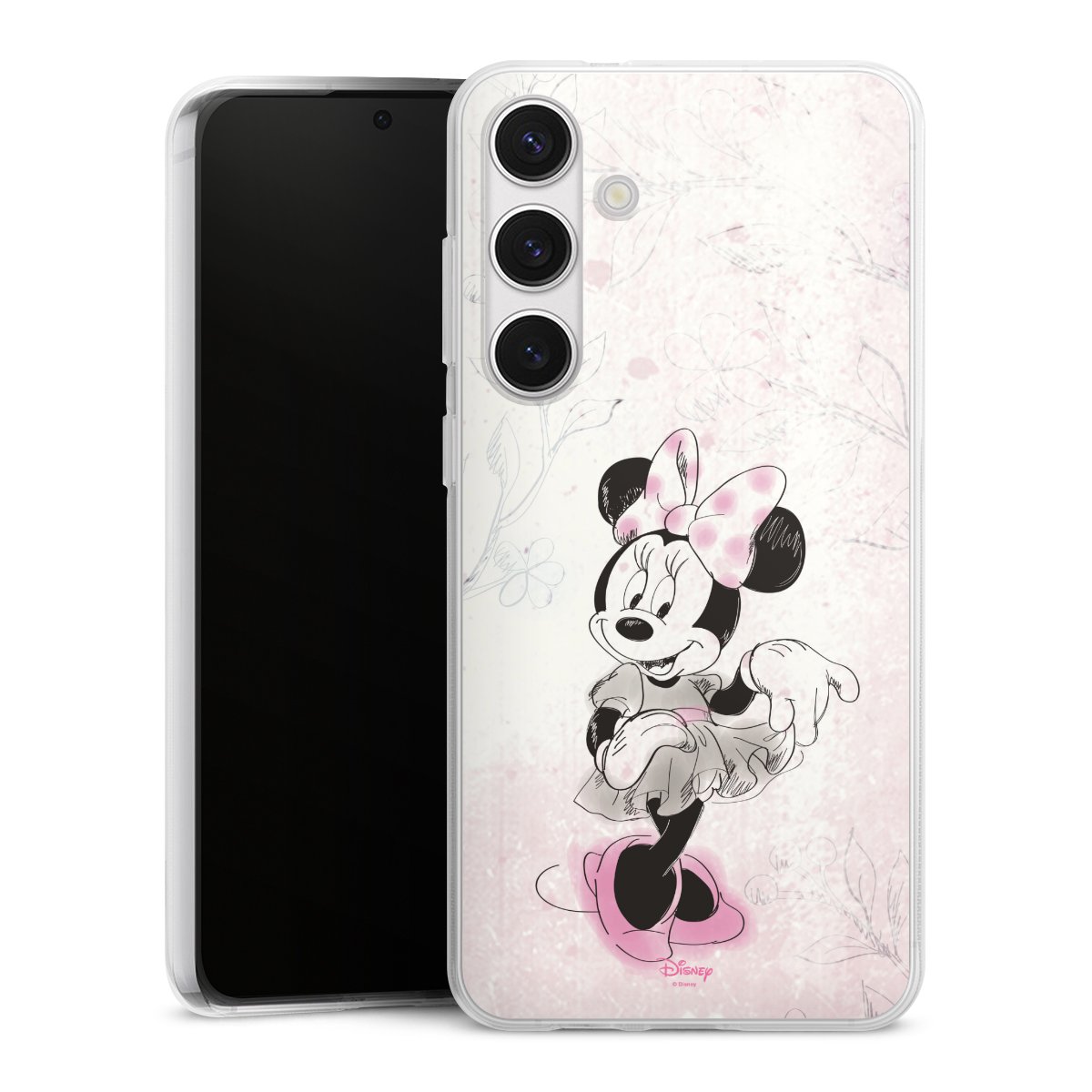 Galaxy S24+ Handy Silikon Hülle Case transparent Handyhülle Disney Minnie Mouse Vintage Silikon Case