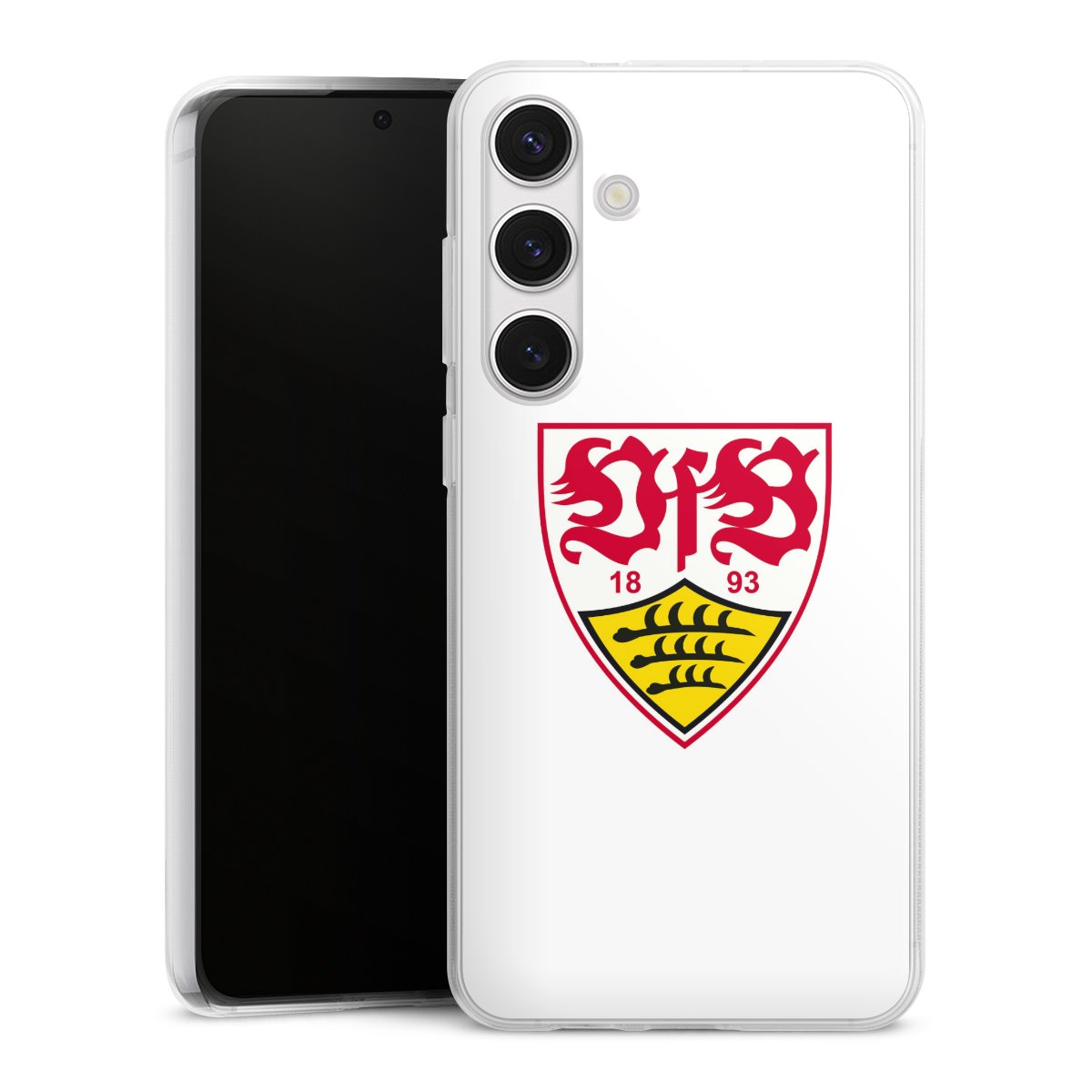 Galaxy S24+ Handy Silikon Hülle Case transparent Handyhülle Logo Official Licensed Product Vfb Stuttgart Silikon Case