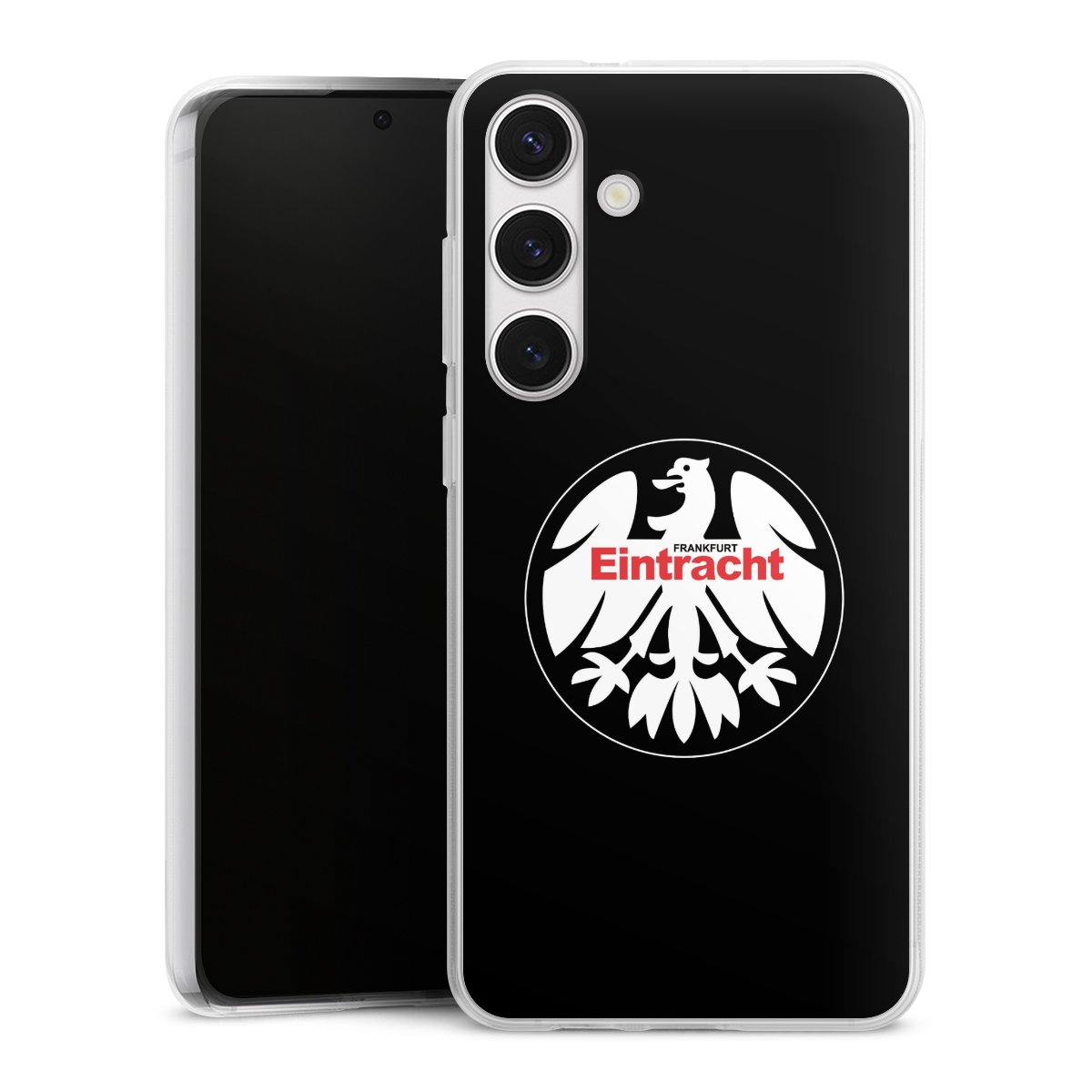 Galaxy S24+ Handy Silikon Hülle Case transparent Handyhülle Official Licensed Product Eintracht Frankfurt Sge Silikon Case