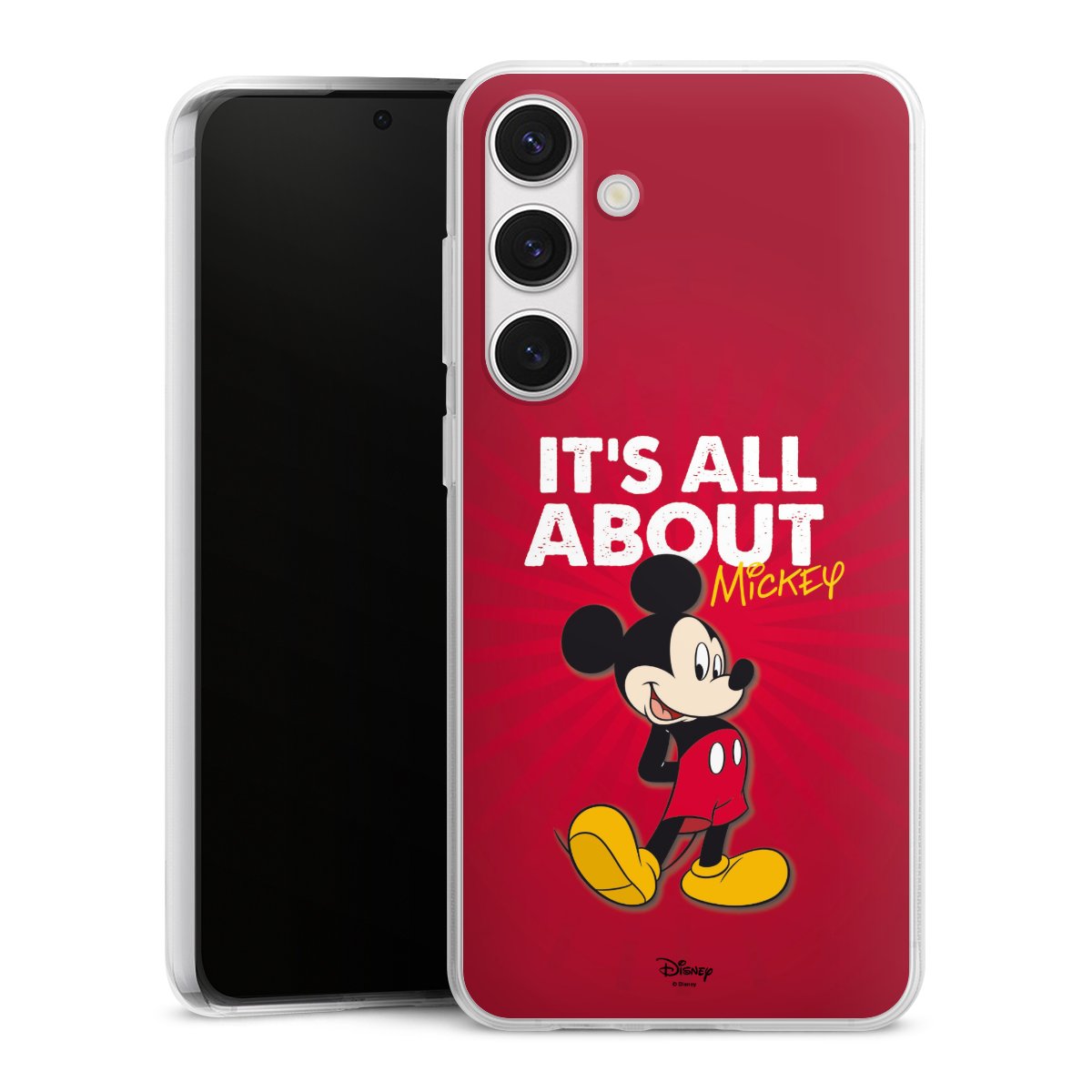 Galaxy S24+ Handy Silikon Hülle Case transparent Handyhülle Mouse Disney Official Licensed Product Silikon Case