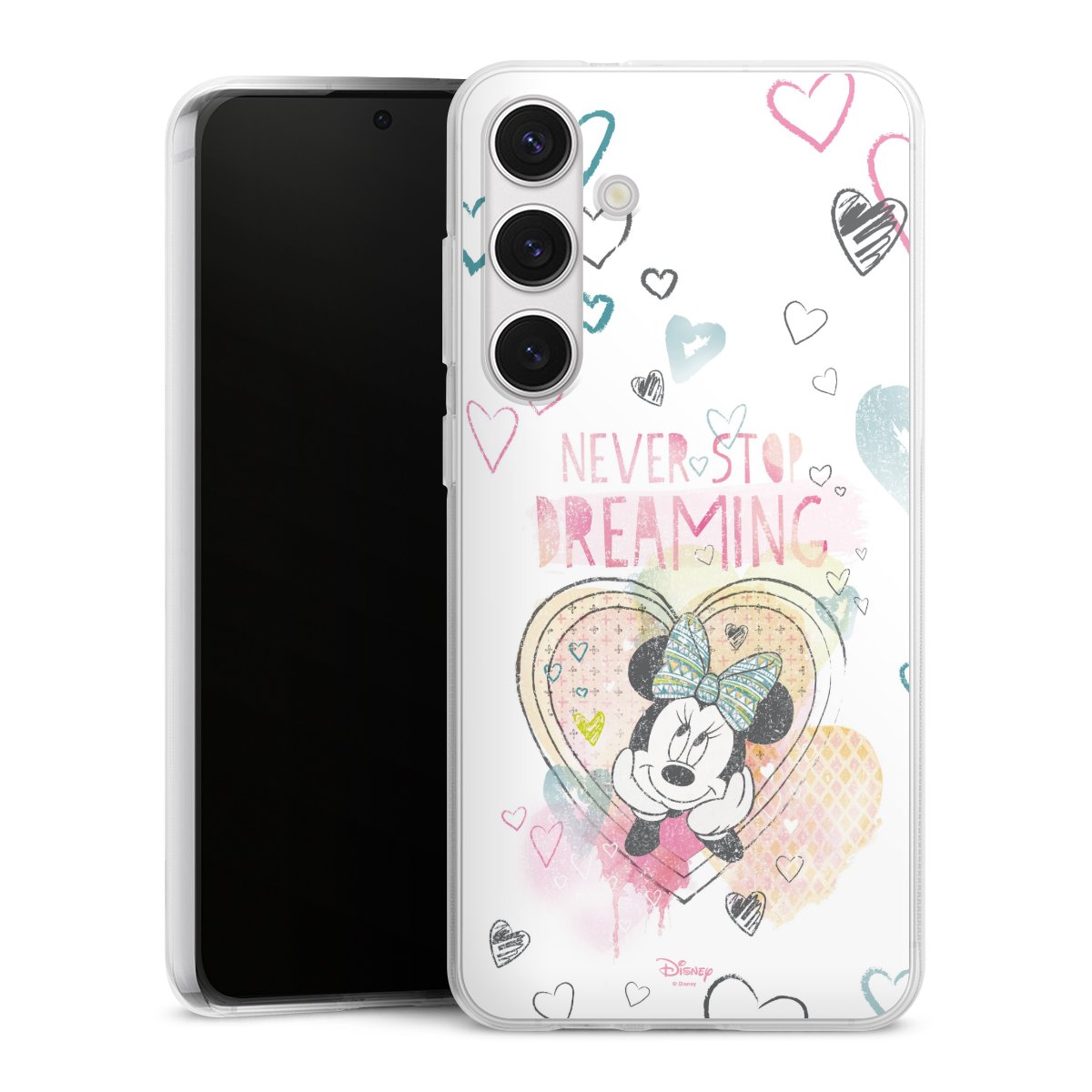 Galaxy S24+ Handy Silikon Hülle Case transparent Handyhülle Disney Official Licensed Product Minnie Mouse Silikon Case