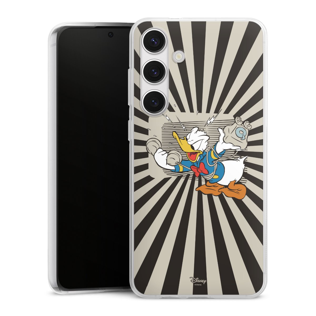 Galaxy S24+ Handy Silikon Hülle Case transparent Handyhülle Donald Duck Disney Official Licensed Product Silikon Case