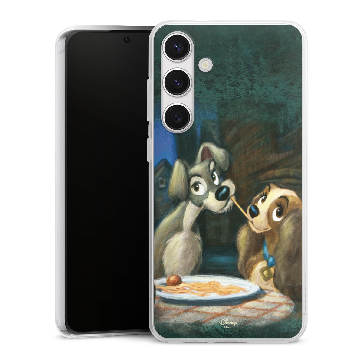 Galaxy S24+ Handy Silikon Hülle Case transparent Handyhülle Lady And The Tramp Official Licensed Product Disney Silikon Case