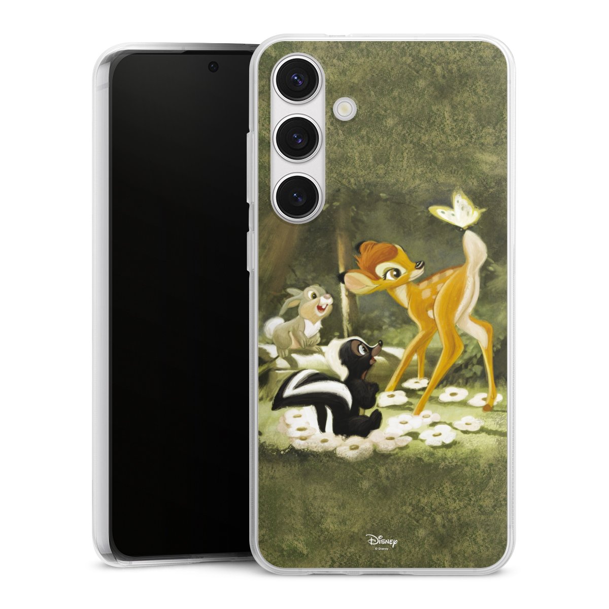 Galaxy S24+ Handy Silikon Hülle Case transparent Handyhülle Disney Official Licensed Product Bambi Silikon Case